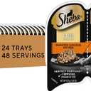 Sheba Perfect Portions Wet Cat Food Cuts in Gravy with Roasted Chicken Entree, 2.6 oz. Twin-Pack Trays (24 Count, 48 Servings)
