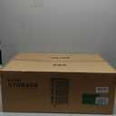 SAILUN 381Qt Extra Large Stackable Storage Bins Folding Collapsible Storage Bins with Lid, Closet Organizers and Storage Box with Door Beige 28" W x 17" D x 46" H