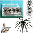 4PCS Dice Bait, Slow Sinking TPR Swimbait, Tentacle Creature Lure with Reflective Stars, Sea Urchin Soft Plastic Fishing Lures for Bass Fishing, Drop Shot, Wacky Rig, Neko Rig & Finesse