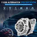 11538 Car Alternators Fit for Nissan Murano 2015-2017, for Pathfinder 2013-2017, for Infiniti QX60 2014-2016, JX35 2013 2.5L 3.5L Automotive Replacement Alternators 23100-3JA1A, A003TJ3991