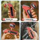 ETENWOLF T300 Plus Tire Pressure Gauge 200 PSI, Digital Tire Gauge with Bright LED Display, Tire Gauges for Tire Pressure with Presta Valve Adaptor (Vivid Orange)