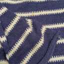 BTFBM Women's Striped Knit Sweaters 2025 Spring Fall Boat Neck Off Shoulder Long Sleeve Oversized Casual Pullover Tops(Striped Navy White, Small)