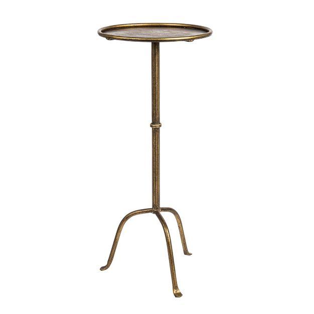 Storied Home Metal Martini Cocktail Accent Table