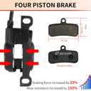 Zoom HB876 4-Pistons Hydraulic Disc Brakes Set, Black, Left Front 850mm, Suitable for Mountain Bikes and Fat Bikes