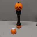 JOYIN Halloween Glowing Pumpkin Bubble Blower Wand, Light Up Automatic Bubble Machine with 2 Bubble Solutions, Halloween Party Favors Toys, Kids Outdoor Toys