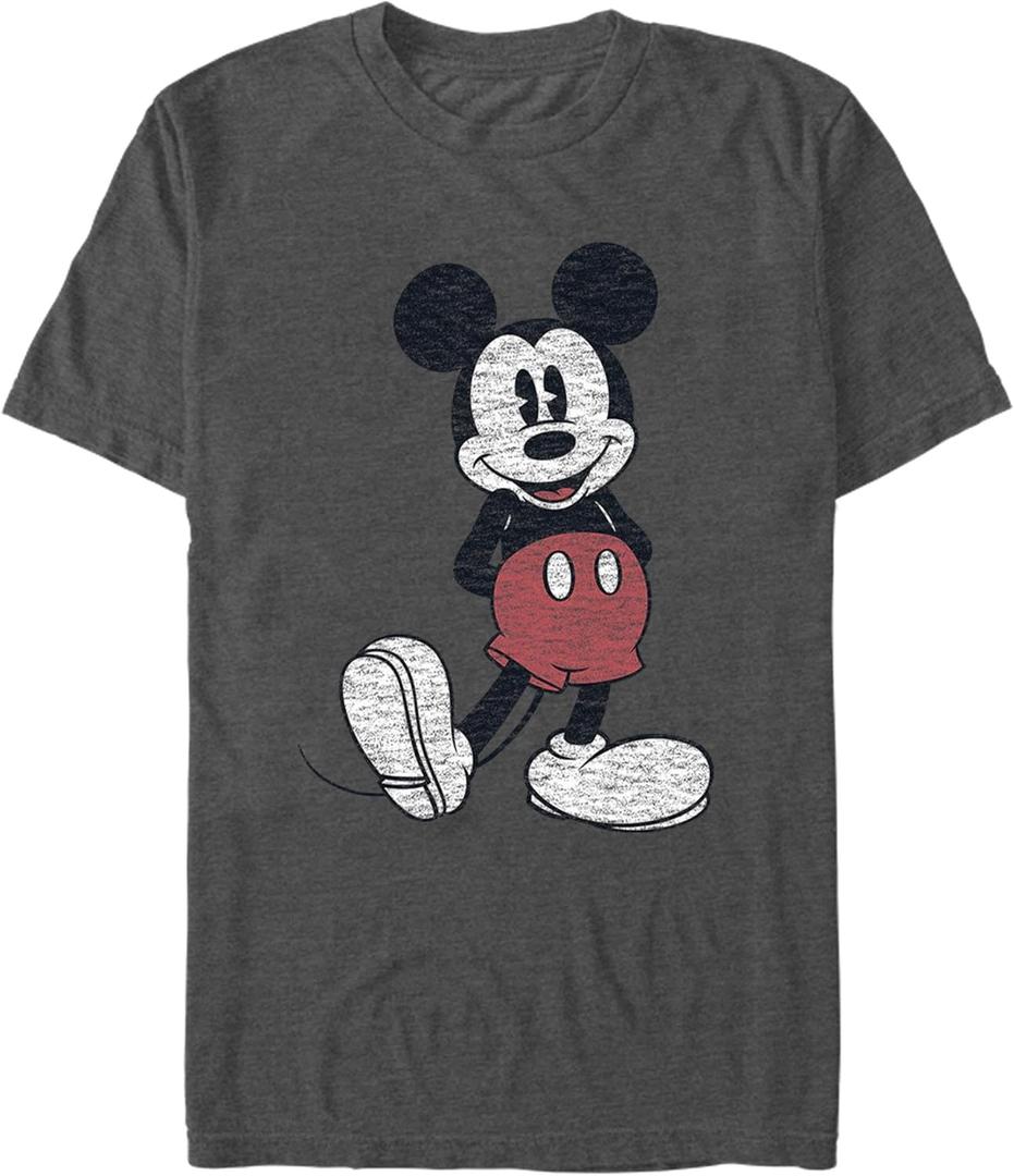 Disney Men's Full Size Mickey Mouse Distressed Look T-Shirt (Large)