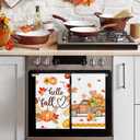 Bonsai Tree Fall Kitchen Towels Set of 2, Thanksgiving Hand Towels 18"x28", Fall Hand Towel, Pumpkin Decor for Kitchen