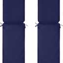 2 Pcs Outdoor Chaise Lounge Cushion Covers, 72 x 21 x 3 Inch Chair Cushion Replacement Cover, Waterproof Chaise Cushion No-Slip Cover with Zipper Ties (Not Includes Cushion)