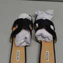 BCTEX COLL Women's Flat Sandals Comfortable Summer Open Toe Slip On Dressy Slide Sandals (8, Black)