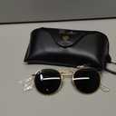 Pro Acme Round Sunglasses Glass Lens Metal Frame Retro Circle Sun Glasses for Women Men