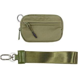 The Wallet 2nd Gen, The Pouch Wristlet for women, Zippered Card Case with ID Window/Hand strap for women, Coin Purse Mini Portable Keychain Wallet (Green)