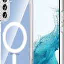 Hensinple for Samsung Galaxy S22 Case 6.1", Galaxy S22 Phone Case Magnetic [Compatible with MagSafe], Clear Hard Back Slim Drop Proof Magnetic Cover for Samsung S22 5G, Clear