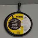 Lodge L9OG3 Cast Iron Round Griddle, Pre-Seasoned, 10.5-inch - Made in USA, Compatible with Stovetop, Oven, Grill & Campfire