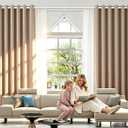 KAMANINA Double Curtain Rods for Windows 72 to 144 Inches Ivory White