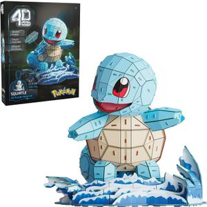 4D Build, Pokmon Squirtle 3D Model Kit, Pokmon Figure, Kanto First Partner Collection, Desk Dcor, 180 Pieces, Gift Ideas for Ages 12 & Up