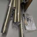 Antique Bronze Wrap Around Curtain Rod, 1 Inch Diameter, 28 to 120 Inch, Adjustable Blackout Curtain Rod with Zinc Alloy Double-deck Finials and Aluminum Center Brackets