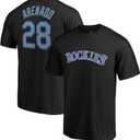 Outerstuff MLB Youth Performance Team Color Player Name and Number Jersey T-Shirt (10-12, Nolan Arenado)