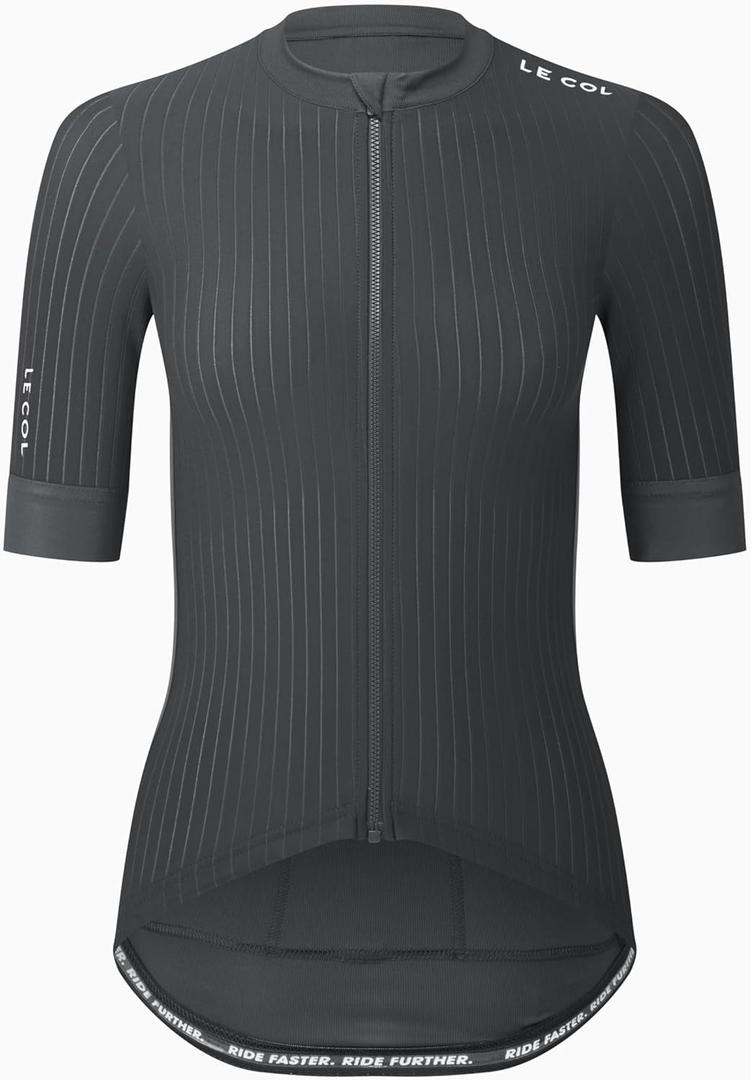 LE COL Women's Pro Aero Jersey | Aerodynamic Cycling Shirt | Wind Tunnel Tested, Lightweight (US, Regular, S-XL) (Gray, L)