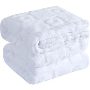 Twin Blanket for Bed - Soft Blankets for Women, Cute Cozy Fleece Blanket for Girls Gift, White,60x80 Inches,3D Textured Flower