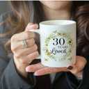 30 Years Loved Birthday Coffee Mugs, 30th Birthday Gifts For Women 11 oz, 30 Year Old Birthday Gifts For Women, 1995 Present Gift Ideas For Wife, Mom, Grandma, Mother Cups (30)
