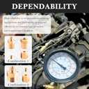 72" Oil Pressure Gauge Line Kit,Anti-Rust Oil Pressure Gauge Tubing Kit Includes Copper Tubing,1/8'' NPT Male 1/8'' OD,1 Thread Sealant Tape,Universal Car Accessories