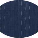 Chilewich Bamboo Placemats Set of 4 - Woven Oval Placemats - Reusable, Stain-Resistant, Indoor/Outdoor Tabletop Protection - 19" x 14" - Lapis