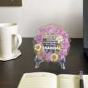 Gift for Grandma Resin Floral Keepsake Plate Decor with Pressed Real Flowers (Purple & White) Grandma Birthday Gifts, Unique Handmade Keepsake for Women