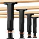 4PC Bed Support Legs,Adjustable Height 5.9-11 inches,Black