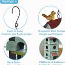 Metal Bird Houses for Outside, 6 Hole Bird Houses for Outside Hanging, Sky Blue Birdhouses for Outdoors Clearance Suitable for Garden Patio Backyard.