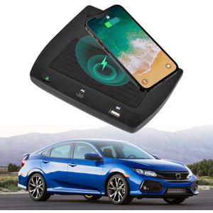 KEWISAUTO Car Wireless Charger for 2016-2021 Honda Civic, Center Console Charging Panel USB-A USB-C Fast Phone Charger Pad for Honda Civic 2016 2017 2018 2019 2020 2021 Accessories