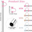 Jetstop Stainless Steel Straws with covers fit Stanley 14oz & 20oz tumbler, Reusable 8.6 Inch Straw with Silicone Tips & Cover Caps, Compatible with Stanley Quencher H2.0 (6 Pack: 3 Bent + 3 Straight)