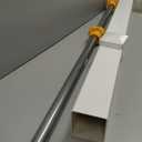 4ft Tall (1 Unit) No Dig WamBam Finishing Post with Steel Pipe Anchor Kit, Permanent White Vinyl Post for Nantucket, Sturbridge, and Westport Fence and Gate Kits, BL19042