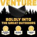 Wise Owl Outfitters Camping Hammock  500lbs Portable Hammock with Tree Straps - Travel, Backpacking, Hiking, Outdoors Camping Gear - Single or Double (Black & Grey)