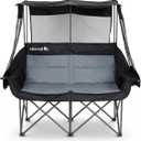 Abahub 2-Person Folding Camping Chair Loveseat Couch with Shade Canopy, 1-pack