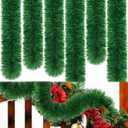 50' Christmas Pine Decoration - Green Artificial Tinsel Garland for Indoor & Outdoor Use