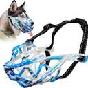 Dog Muzzle for Large Sized Dog - Medium Sized Dogs, Small Basket Muzzle to Prevent Biting - for Barking, Breathable, Allows Panting Drinking, Suitable for Grooming Training. (Blue, L)