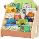 Montessori Bookshelf for Kids, Premium Pine Baby Bookshelf, Front Facing Toddler Bookcase for Nursery, Playroom, Classroom