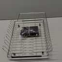 Dish Drying Rack, Expandable Stainless Steel Drainers for Kitchen Counter, Over The Racks with Utensil Holder Silver
