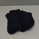 Facool Diabetic Socks for Men Women, Merino Wool Non-Binding Top Crew Socks with Cushion Sole, Seamless Toe 3 Pairs (X-Large, Navy Blue X 3)