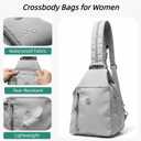 Oxford Waterproof Travel Purses for Women. 3 in 1 Anti Theft Travel Tote Bag,Trail Pocket Multi Pocket Crossbody Bag.