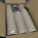 12 oz Compostable Coffee Cups 120 Pack, BPI Certified Disposable Coffee Cups 12 oz, PLA Coated Natural Kraft Paper Cups for Office, Coffee Bar & Travel