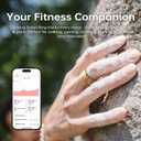 Smring Smart Ring, Fitness Tracking Ring, Heart Rate Monitor Health Tracker for Women/Men, IP68No SubscriptionSleep Tracker for iPhone and Android, Up to 10 Days of Battery Life (Gold, #12)