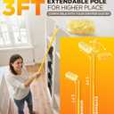 Heavy Duty Duster Refill Kit for Swiffer Duster with 3 ft Extension Pole & 20 Count Refills, 4X Microfibers Multisurface Dusters for Cleaning Home, Celling Fan, Blinds, Vent & Shelves