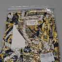 fohemr Mens Black Gold Dress Shirts Luxury Short Sleeve Chain Print Shirt Baroque Casual Button Down Design Buchona Shirts, Size XXL