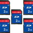INDMEM 5 Pack SD Card 2GB Class 4 Flash Memory Card 2G SLC Stanard Secure Digital Cards