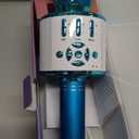 Amazmic Kids Karaoke Microphone Machine Toys for Girls Bluetooth Microphone with LED Light, Christmas Birthday Gift for Girls Boys 3 4 5 6 7 8 9 10 11 12 Year Old Kids Toys(Blue)