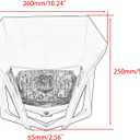 Dirt Bike Halogen Headlight,Motorcycle Front Headlamp Kit Compatible with KLX XR CRF DRZ RMZ RM WR YZ XT XT TTR 85 125 150 230 250 450 F X-White