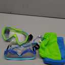 Swim Goggles Kids 6-14, Diving Mask No Tangle StrapWater Goggles Nose Cover for JR / Youth (2PK - Blue)