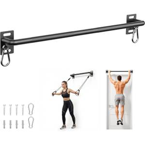 HANDBODE Pull Up Bar for Doorway and Wall Mount - Chin Up Bars for Home Gym, 36/52 in Upper Body Workout Equipment with 500 lbs Capacity, Portable Thickened Steel Construction, Joist Mounted