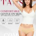 TANSTC Womens Underwear Low Rise Cotton Hipster Panties Soft Stretch Briefs Breathable Ladies Underpants 6 Pack (Beige, M)